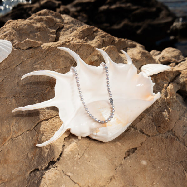 7mm AA+ Grey Freshwater Pearl Necklace