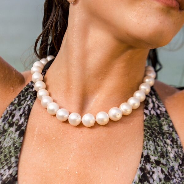 12-13mm AA+ White Freshwater Pearl Necklace