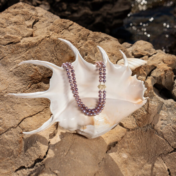 8-9mm AA Double-Strand Lavender Freshwater Pearl Necklace