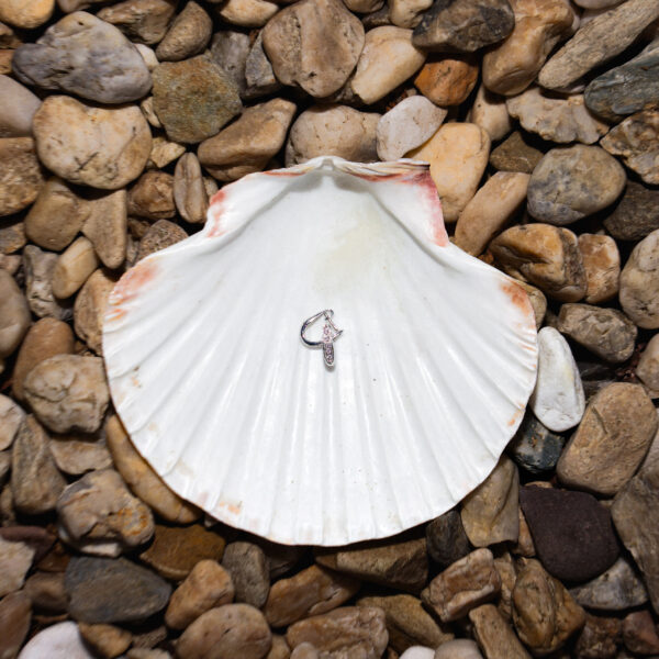 10-11mm Freshwater Pearl and Diamond Dangle Pendant Earrings