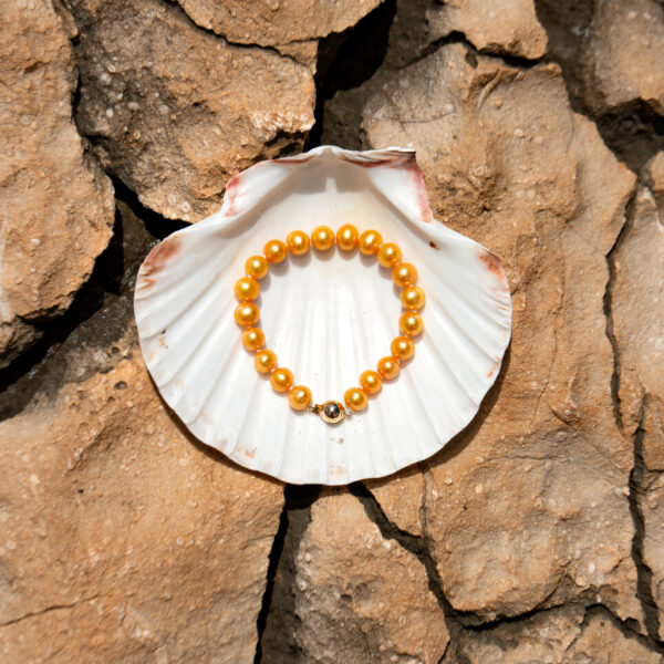 8-8.5mm AA Golden Colour Freshwater Pearl Bracelet