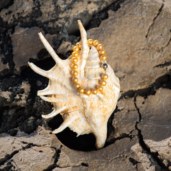 8-8.5mm AA Golden Colour Freshwater Pearl Bracelet