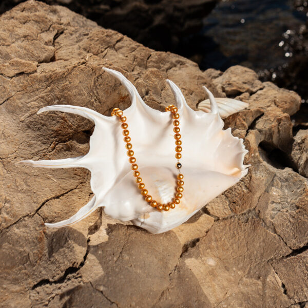 8-8,5mm AA Golden Colour Freshwater Pearl Necklace