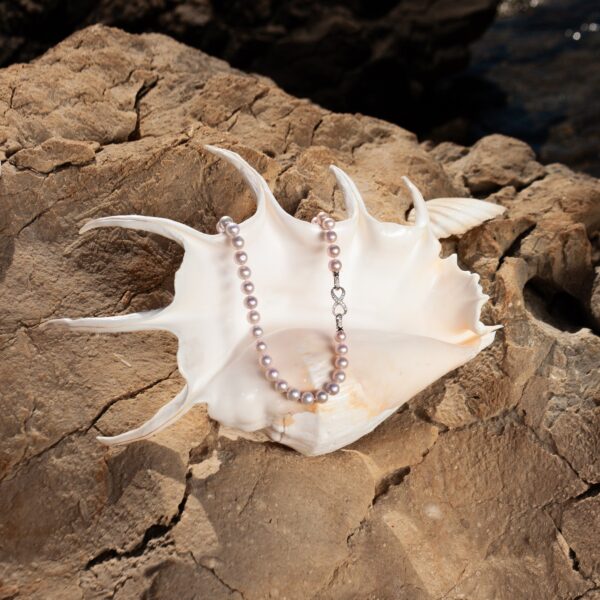 8-8.5mm A Light Lavender Freshwater Pearl Necklace