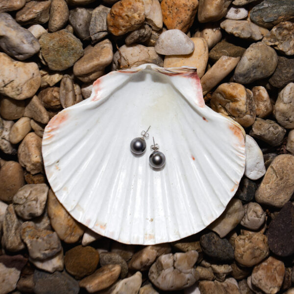 7-9mm AA+ Tahitians Sea Pearl Stud Earrings