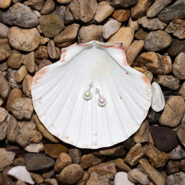 10-11mm A+ White Freshwater Pearl Stud Earrings