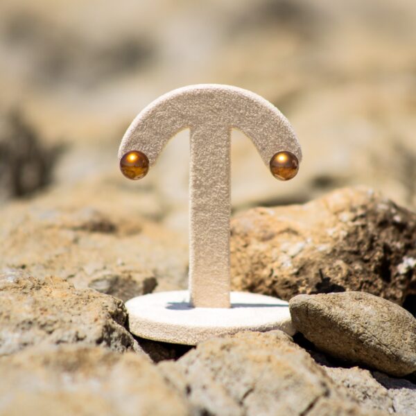 7-8mm AA+ Brown Freshwater Pearl Stud Earrings