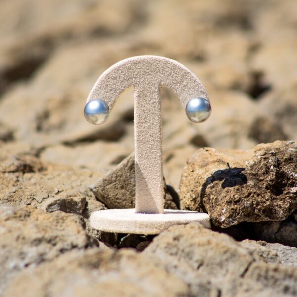 11mm AAA Light Blue South Sea Pearl Stud Earrings