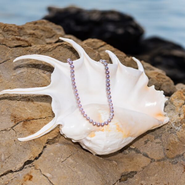 7-7.5mm AA+ Lavender Freshwater Pearl Necklace