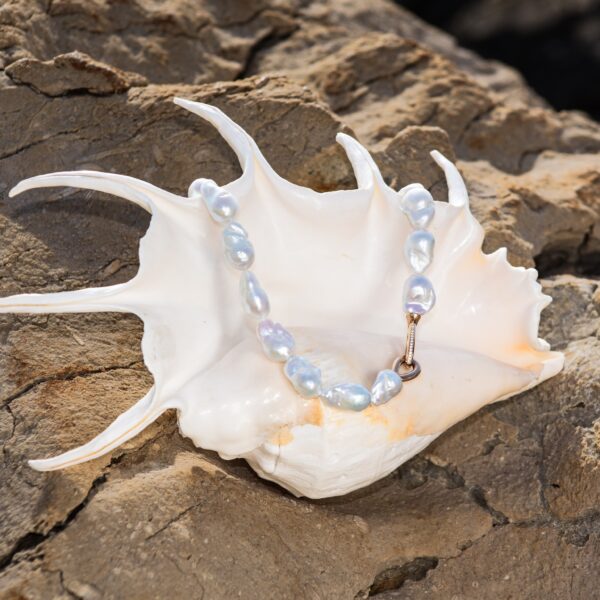13-15mm Baroque Freshwater Pearl Necklace 2 Way Wear