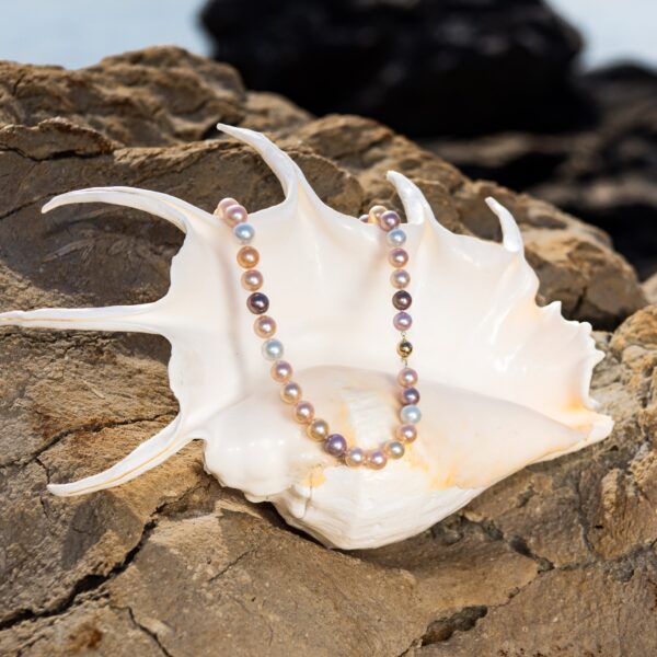 10-11mm AAA Freshadama Multi Colour "Spring Back Garden" Pearl Necklace