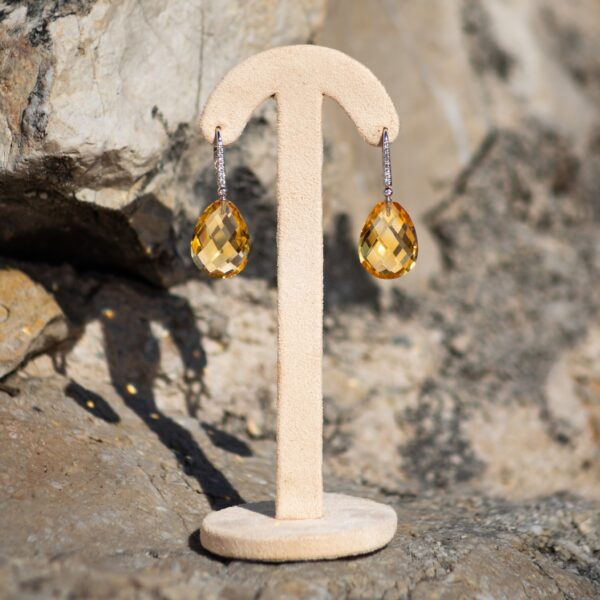 Citrine & Diamonds Earrings